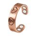 EnerMagiX Pure Copper Magnetic Rings Copper Rings for Women with 4 Magnets Jewelry for Ladies
