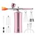 Bonkshire Airbrush Kit 30PSI Cordless Rechargeable High-Pressure Non-Clogging Air BrushGun for Nail Art Painting Pink
