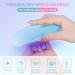 Uraqt Mini UV Nail Lamp - Portable LED Nail Dryer with Timer & Nail Tools for Gel Nails - USB Powered (Blue) - Buy Online on GoSupps.com