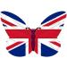 24 Edible Pre-Cut Wafer Butterfly Cake Toppers: Union Jack - Buy Online on GoSupps.com