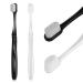 Wllhyf 2 PCs Extra Soft Toothbrush Micro-Nano toothbrushes for sensitive gums sterile fiber toothbrush Painless Brushing for fragile gums adults (white/black) black/white