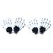 minkissy 2 Pairs Skeleton hair clip hairpin Delicate hairpin bling decor hair clips for girls halloween headdress white hair clips Gothic accessories blush decorate Miss