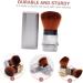nail dust brush foundation makeup nail cleaner brush bronzer blush revolution kabuki brush powder brush multi-use makeup brush retractable makeup makeup tool travel 8.2x3.3cm Silver - Buy Online on GoSupps.com