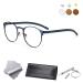0.25 Photochromic Reading Glasses Outdoor Sunglasses Round Metal Lightweight UV Filter Aspheric Lens 1.25+ 0.25x Blue