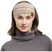 Confetti Winter Cable Knit Headband for Women - Twist Lining, Velvet Chunky, Elastic Thermal Head Wrap Ear Warmer in Light Beige and Black - Buy Online on GoSupps.com