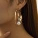 Rumtock Pearl Statement Hoop Earrings - Women's Fashion Lightweight Circle Beaded Earrings - Buy Online on GoSupps.com