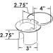 Manufacturers' Select ITC Stainless Steel Transom Shower with 8' Nylon Hose and Chrome Plastic Sprayer - Buy Online on GoSupps.com