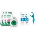 GUM ButlerWeave Mint Waxed String Floss 165M X Pack of 6 Green & Sunstar 888JC Advanced Care Flossers Fresh Mint Vitamin E & Fluoride 150 Count (packaging may vary) 165.00 m (Pack of 6) Mint Waxed + Advanced Care Flossers