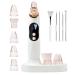 Malkert Blackhead Remover Electric Vacuum for Woman & Man 5 Replaceable Probes 3 Suction Models USB Rechargeable Hot Compress for All Skin Types with Comedone Extractor Tool and Mask Brush.