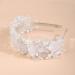 Kercisbeauty Clear Flower Silver Hair Tiara for Women Girls Wedding Bridal Pearl Hair Crown Princess Banquet Hair Accessories - Buy Online on GoSupps.com