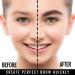 KIMUSE Eyebrow Stamp Stencil Kit with Brow Gel, Stencils & Brush in Medium Brown - Waterproof and Long Lasting Eyebrow Pomade Makeup - Buy Online on GoSupps.com