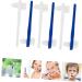 Mobestech 6th Double-Headed Toothbrush - Portable Dental Cleaner for Prosthesis | 2 Bristle Toothbrush | Oral Care Supply (1 Pack Color-Sorted) - Buy Online on GoSupps.com