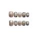 10Pcs Cat Eye Handmade Press On Nails with Gradient Design False Nails Full Cover Ballerina Wearable Artificial Nail Tips (Color : 6 Size : Xs)
