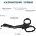 WJRQD 2PC Medical Bandage Scissors - Stainless Steel Trauma Scissors for Nurses & Medical Students - Bent Stealth Black - Perfect for Emergency Rooms - Buy Online on GoSupps.com