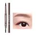 Maedack Eyebrow Pen - 1PCS Makeup Double Head Automatic Eyebrow Pencil Natural Waterproof Lasting Eyebrow Pen with Eyebrow Brush gray coffee
