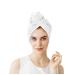 A ATH Collection Hair dryer super absorbent 100 % Egyptian cotton turban hair dryer with a button for easy fastening as a turban twist cap (white)