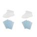 Tubayia 400 pieces disposable foot socks with sticker plastic socks for paraffin bath foot care