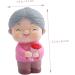 Elderly Couple Cake Figurines - Pink Vinyl Cake Decoration | 8.4x4.8CM - Perfect for Baking & Crafting - Buy Online on GoSupps.com