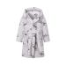 XINNE Boys Girls Soft Bathrobe Cute Pattern Robes Toddler Baby Flannel Hoodie Pajamas Sleepwear Gray Fox 110