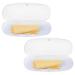 COHEALI Glasses Case 2 Pack Storage Boxes Lens Case Eyeglass Container Eyeglass Holder Transparent
