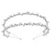 Beaupretty Women Crystal and Pearl Headband Alloy Double-row Hair Hoop Delicate Headdress Hair Jewelry