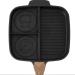 Frying Pan 3 Section Grill Pan Non Stick Skillet 3-in-1 Breakfast Pan Meal Skillet Aluminum Griddle Divided Pan Suitable for Gas Stove Induction Cooker - Buy Online on GoSupps.com