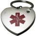 Heart EMR Key Ring by Key2Life | Silver Tone | International Shipping Available - Buy Online on GoSupps.com