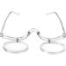 Minache Makeup Reading Glasses for Women - Flip Up Double Lens 3.0x Magnifying Eyeglasses in Gray - Stylish & Functional - Buy Online on GoSupps.com