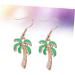 Korean Green Dangle Post Earrings for Women - Delicate Ear Drop Jewelry - Buy Online on GoSupps.com