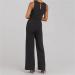 Voplct Women's Sleeveless Flare Leg Jumpsuit, Belted Wide Leg Pant Romper - Black XX-Large - Buy Online on GoSupps.com