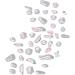 FEIlei 100Pcs Mixed Glass Crystal Hybrid Diamond Rhinestones Nail Art Decorations Drop Rhombus Flatback Stones 3D Gems - Buy Online on GoSupps.com
