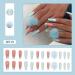 Blue Fur Ball Coffin Fuzzy False Nails - 24pcs Stick-on Long Fake Nails for Women and Girls - Buy Online on GoSupps.com