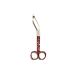 Panther Surgical Stainless Steel 5.5 inch Lister Bandage Scissors Multi Colored First Aid Utility First Aid Bandage Scissors (Red and Black Pattern)