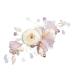 Angoily Bridal Hair Comb Crystal Hair Comb Flower Hair Comb Rhinestone Hair Barrette Hanfu Headwear Tiara Flower Hair Insert Comb Pink Zircon The Flowers Bride Spun Yarn