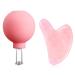 Pieces Glass Cupping Set Glass Silicone Cupping Cups Massage Vacuum Suction Cupping Cups Lymphatic Therapy Sets (0.4 inch / 1 cm, Pink) 0.4 Inch / 1 cm Pink