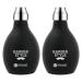 2 Pieces Barber Powder Spray Bottle Powder Puff Bottle Barber Powder Pump Dispenser 3.38oz/100ml Refillable Hair Fiber Applicator Use for Dry Shampoo - Black