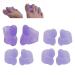 Toe Separator 4 Pairs Silicone Toe Spacers for Overlapping Toes Bunion Hammer Toe Valgus Corrector Reusable Toe Cushions for Relieve Toe Pressure Big Toe Alignment Purple