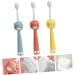 Plafope 3-Piece Children's Toothbrush Set | Travel Soft Grip Deep Cleaning for Toddlers | Extra Soft for Sensitive Gums - Buy Online on GoSupps.com