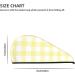 Lemon Yellow Checkboard Microfiber Hair Towel | Soft & Absorbent Wrap for Long Curly Hair - Quick Dry Coral Velvet for Women - Buy Online on GoSupps.com