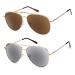 VVDQELLA Reading Sunglasses Readers, Aviator Stylish Full Frame UV400 Protection Grey Lens Outdoor Reading Glasses Grey+brown 1.0 x