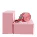 MEISONG Yoga Blocks 2 Pack Set - (Yoga Block with 1 Yoga Strap) High Density Soft EVA Foam Block for Yoga General Fitness Pilates Stretching and Toning Workouts pink 2 yoga bricks + 1 yoga belt