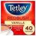 Tetley Th Redbush la vanille Sachets de th Rooibos naturellement sans caf ine Lisse aromatique et apaisant Certifi Rainforest Alliance Source thique et durable 240 sachets de th (6 x