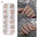 RIYAN Star Month Gold and Silver Nail Art Metal Shell 3D Nail Decoration Studs Rhinestones Nail Art Design Charms Stone 10 - Buy Online on GoSupps.com