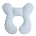 Blublu Park Baby Head Support Pillow for Newborn Soft Cotton Baby Travel Pillow for Car Seats and Strollers for Baby Blue