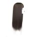 Women's 22 Long Straight Clip-in Synthetic Hair Topper with Bangs | Chocolate Brown for Thinning Hair - Shop Now - Buy Online on GoSupps.com