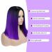 Ombre Purple Short Bob Wig | Heat Resistant Synthetic Hair | Cosplay Party Wig for Women - Buy Online on GoSupps.com
