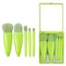 rongweiwang Powder Blusher Brush Mirror Box - For Flawless Makeup Application On Go Multi-functional Makeup Brush Makeup Brush Set Fluorescent Green