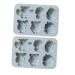Ciieeo 2 Pcs Baking Cake Mold Candy Gummy Ice Cube Molds 3D Gummies Ice Cube Silicone Molds Cake Baking Mold Mini Cupcakes Crayon Mold Owl Baking Mold Silica Gel Chocolate Cake Machine 19.9x13.8cm Blue