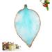 BIUDECO Color Display Plate for Nails Blue Leaf Shaped Resin Manicure Palette with Gold Edge for Color Mixing Photo Props Easy to Clean Lightweight 95*8*1cm Blue - Buy Online on GoSupps.com