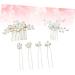 FRCOLOR Set of 6 Bridal Hair Comb Wedding Hair Accessories Wedding Headpiece Pearl Hair Clips Hair Pin Hair Clip Tiara Headpiece for the Bride Manual Set - Buy Online on GoSupps.com